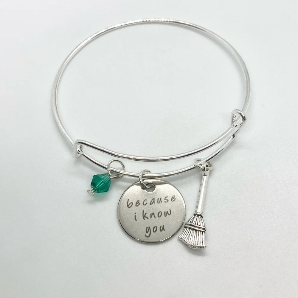 Wicked the Musical Elphaba Expandable Bangle Charm Bracelet